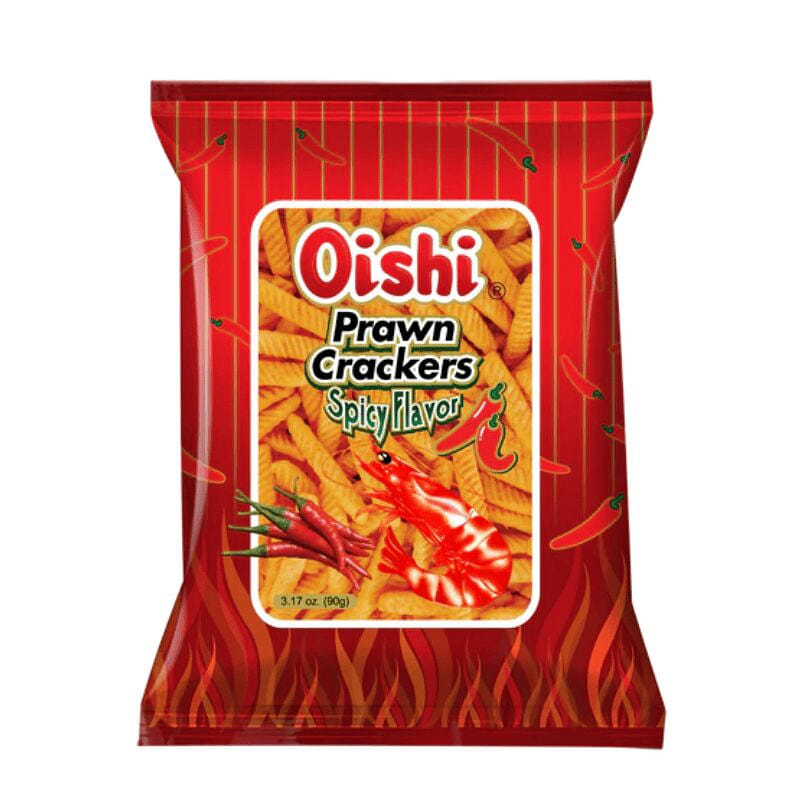 Oishi Prawn Crackers Spicy Flavor 90g 1 each