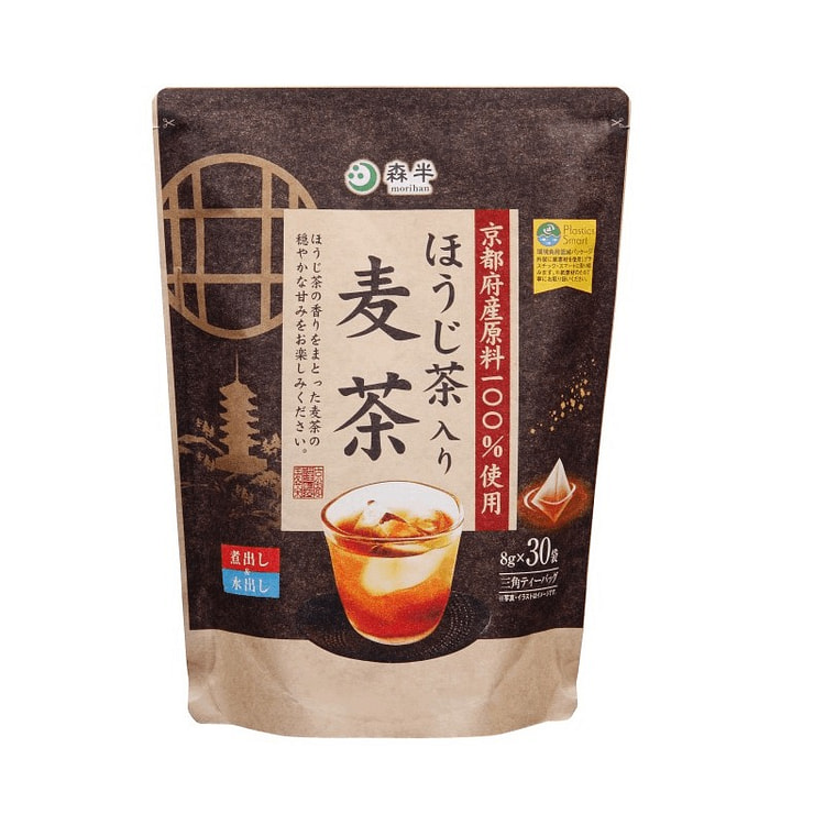 森半 大麦茶 焙茶 茶包 30袋