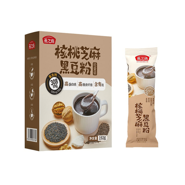 燕之坊核桃芝麻黑豆粉192g*1盒 192 克