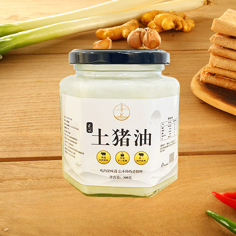 彭李记精炼土猪油家用炒菜拌饭300g*1瓶 300 克