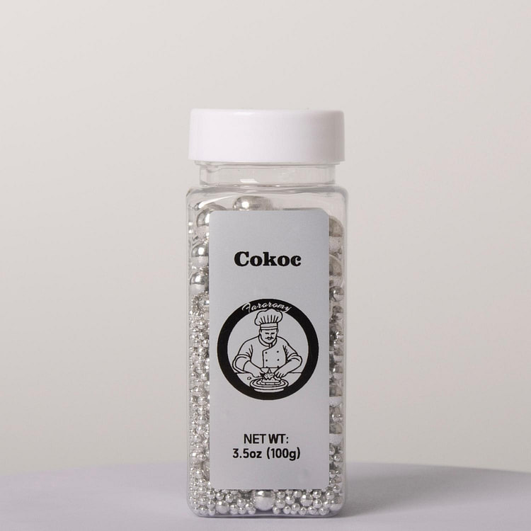 Cokoc 可食用彩针撒糖 银色珍珠