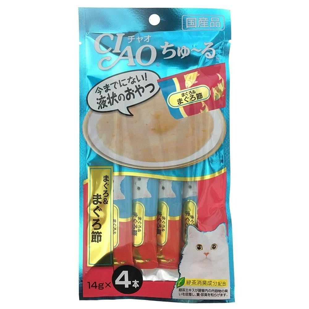 チロ04２点まとめ買い Get Inaba Pet Food CIAO Churu Tuna 14g x 4 pieces Delivered