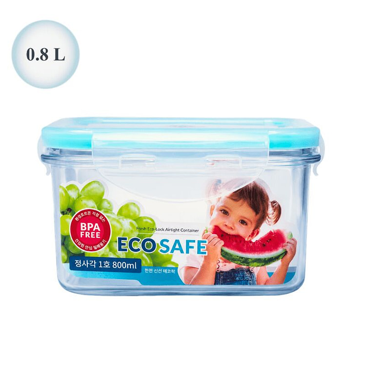 [ECO SAFE] Hộp đựng thực phẩm kín khí 0.8 L 1 each