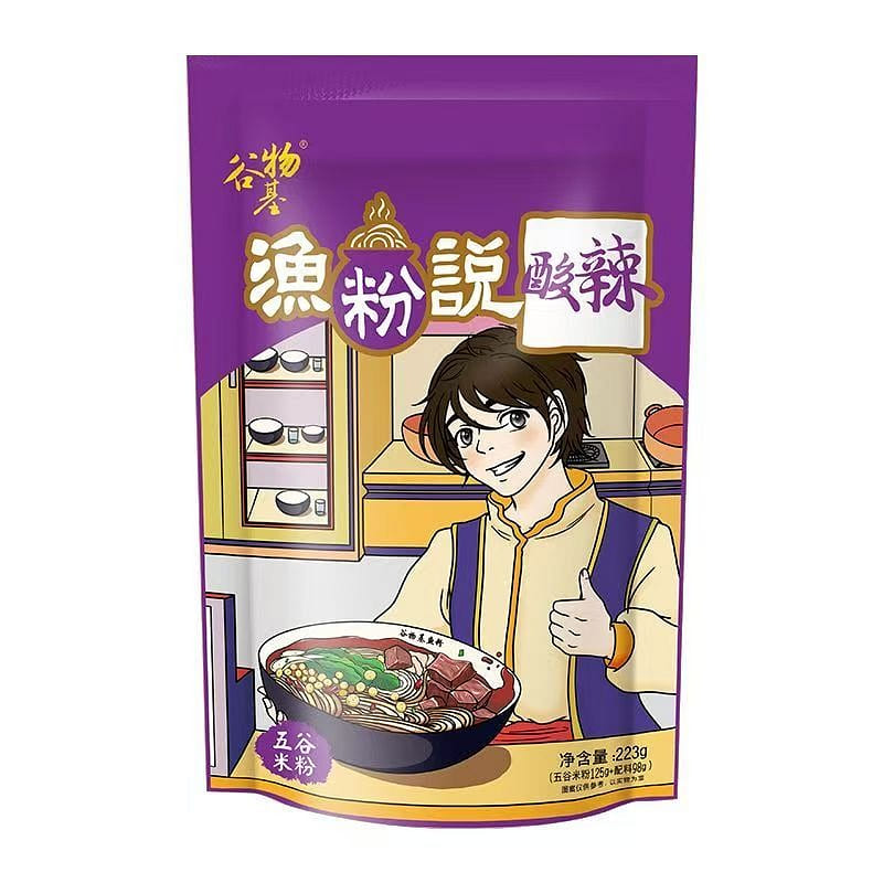 Guwuji Sour Spicy Grain Fish Noodles 223g 223 g