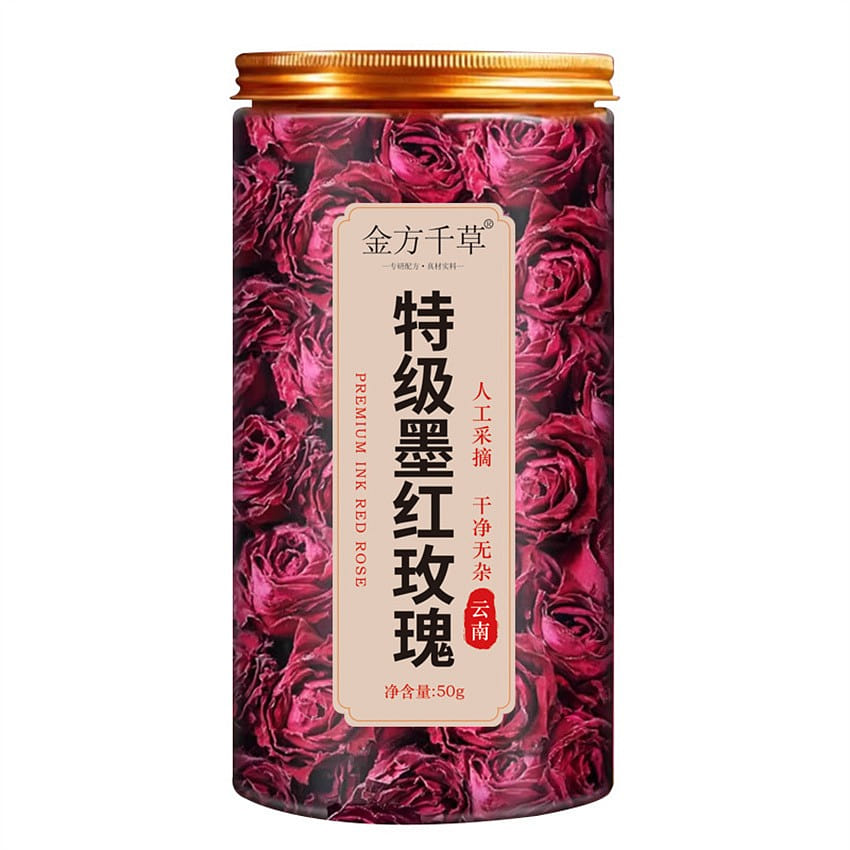 金方千草云南特级冻干墨红玫瑰 一朵一杯 调经活血 50 克