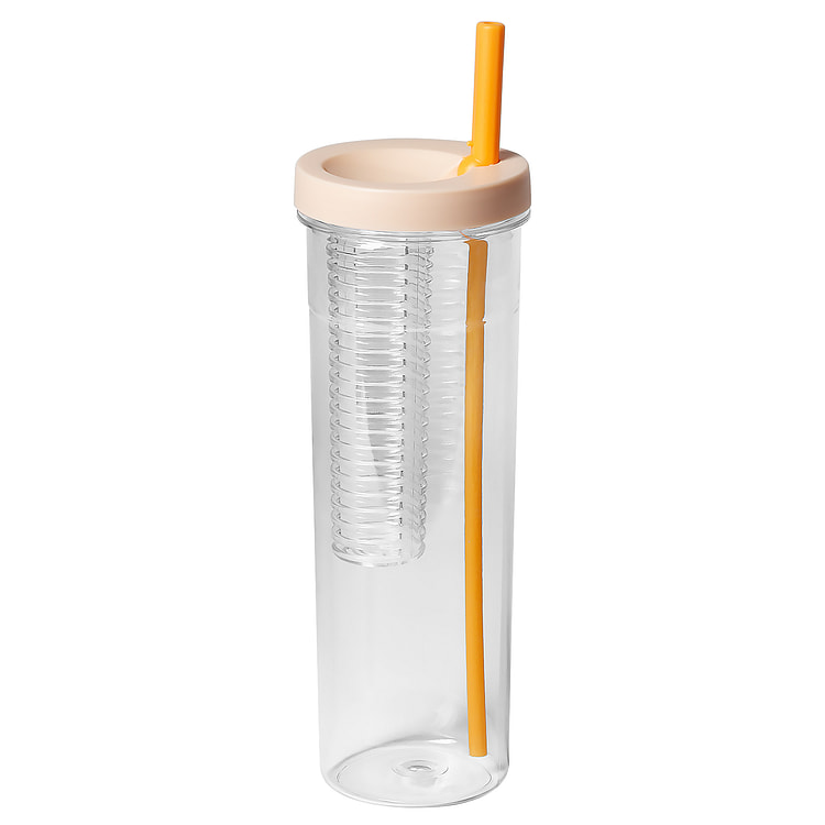 VENTRAY Home Infuser Water Bottle with Straw, Foldable Straw Water Bottle