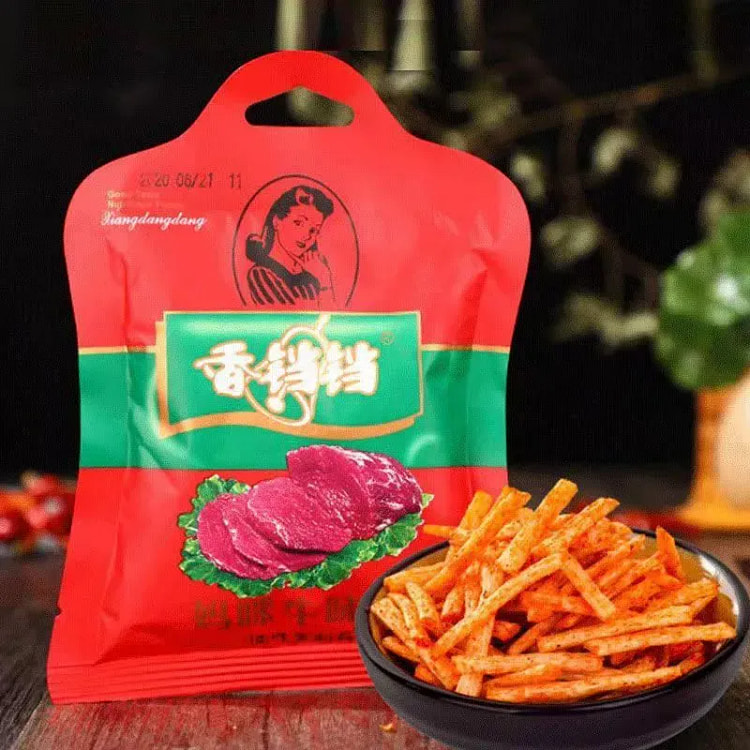 Gluten soy products childhood snack spicy strips