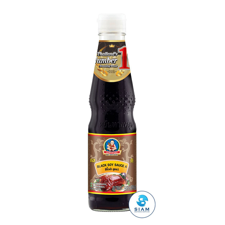 DEK SOM BOON Black Soy Sauce A 420g, Vegan 14.82 oz