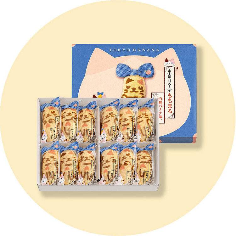 Tokyo Banana White Peach Banana Cake 12pc Limited 12 count