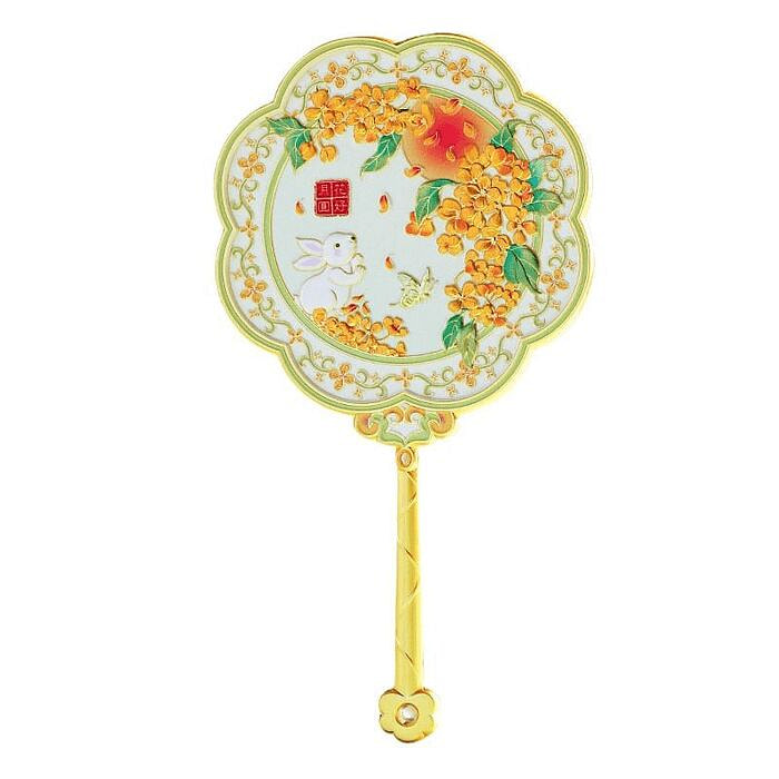 宫里宫外 花好月圆手持随身镜皮套礼盒 7*13厘米 1 盒