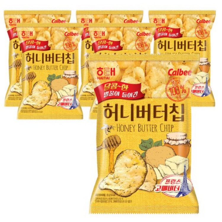 [韩国 直接配送] 蜂蜜黄油薯片 60g，6个