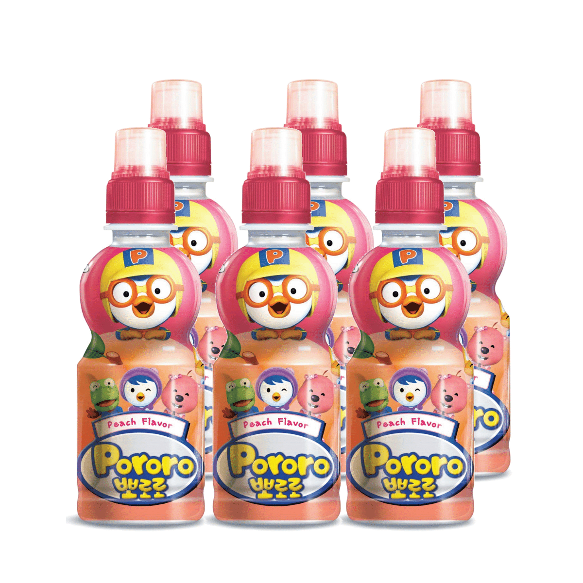 Paldo Fun & Yum Pororo Kids Peach Flavor Drink 7.95 oz pack of 6 1 each