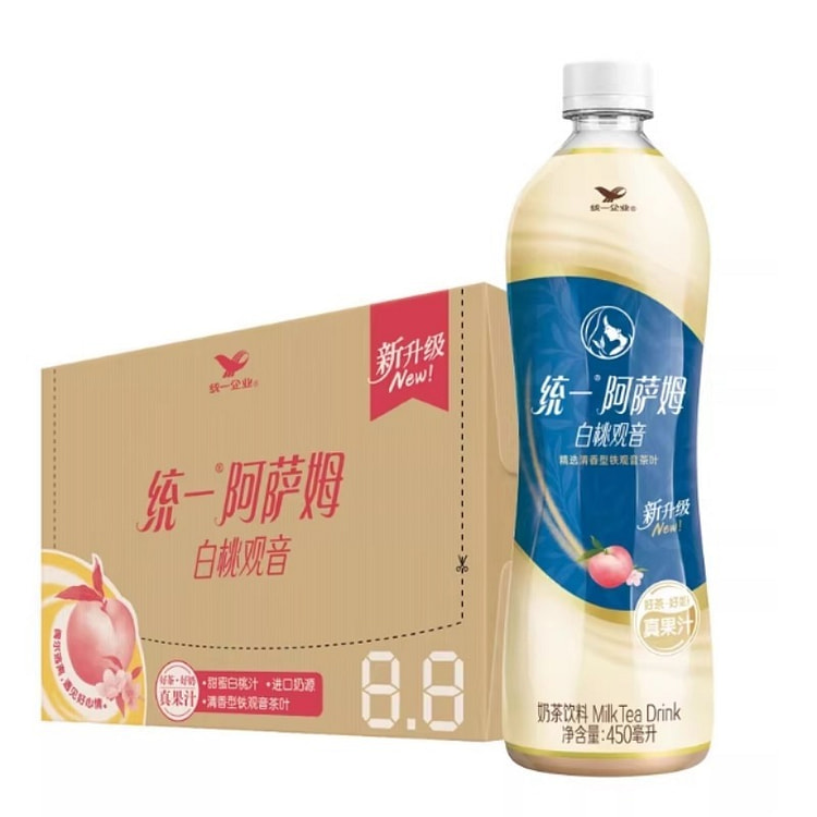 统一阿萨姆奶茶白桃观音味 450ml*15 1 份