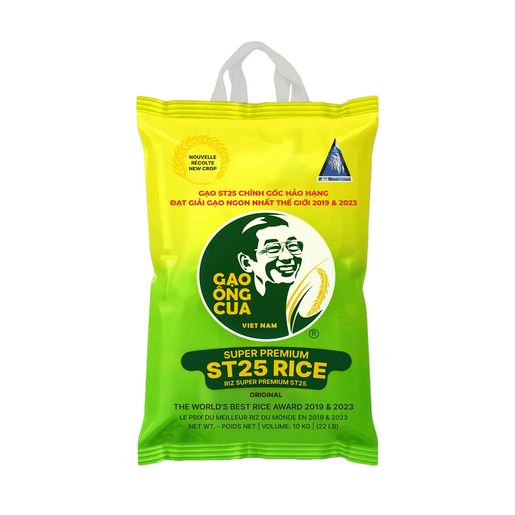 GẠO THƯỢNG HẠNG ST25 GẠO ÔNG CUA CHÍNH GỐC 22 lb