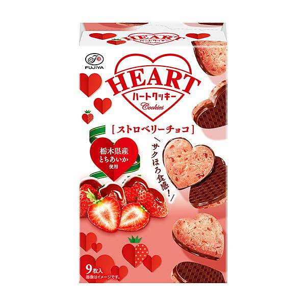 不二家 ハートクッキー ストロベリーチョコ9枚 1 各