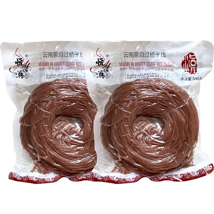 云南特产蒙自干真空红米线速食米粉 500 克