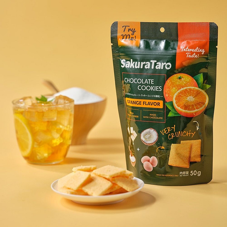 樱太郎香橙味巧克力脆片饼干 50 克