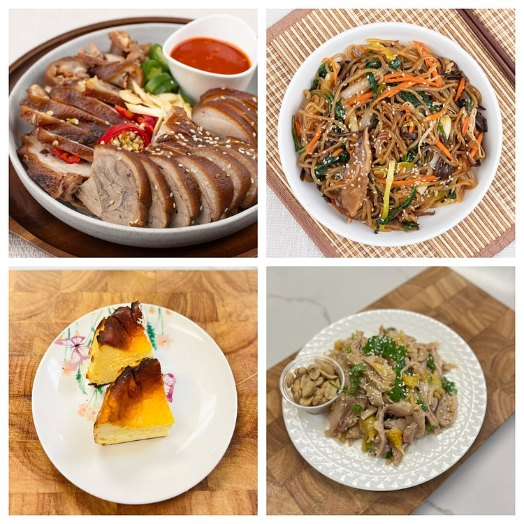 感恩套餐（猪蹄，手撕鸡，杂菜粉，巴斯克蛋糕） 1 份