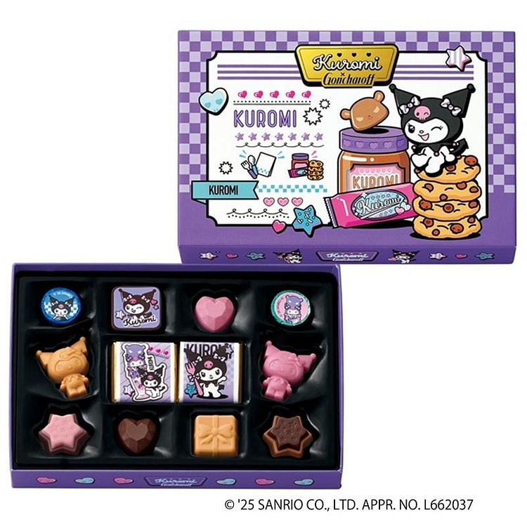 三丽鸥&冈察洛夫联名 库洛米 情人节巧克力 12枚 1 盒