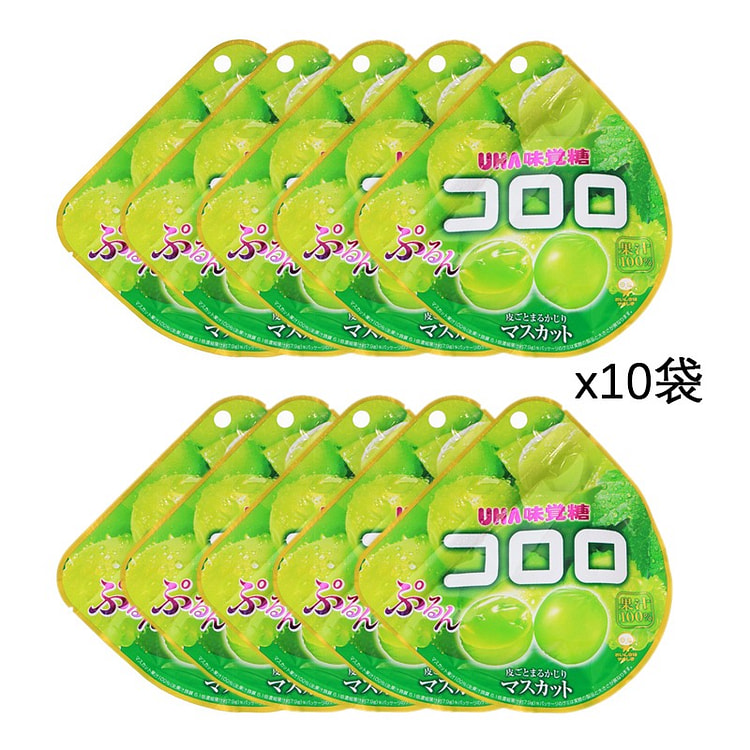 UHA 悠哈 味觉糖 果汁软糖 青葡萄味 48gx10袋
