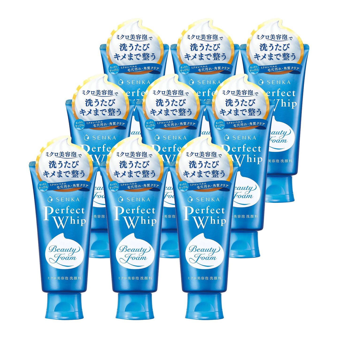 Shiseido Hada Senka Perfect Whip Face Wash 9pcs 1 count