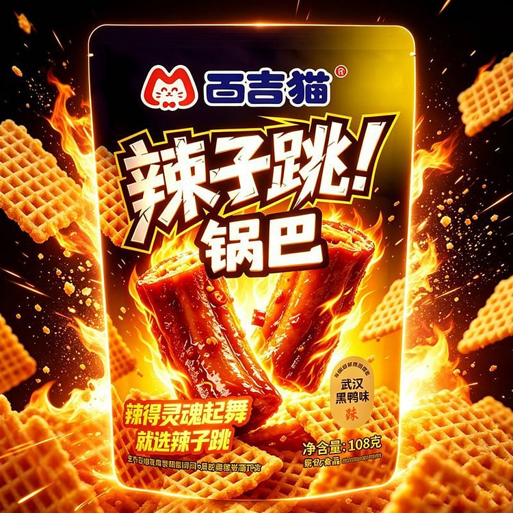 Baiji Cat Crispy Rice Black Duck Flavor108g*3packs 324 g