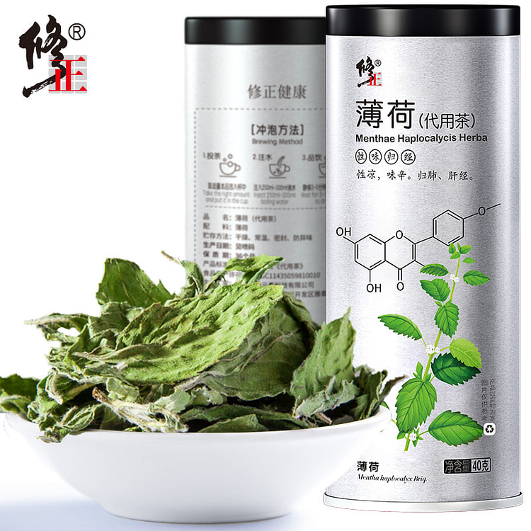 百年修正薄荷茶新鲜干薄荷叶泡水喝茶40g*1罐