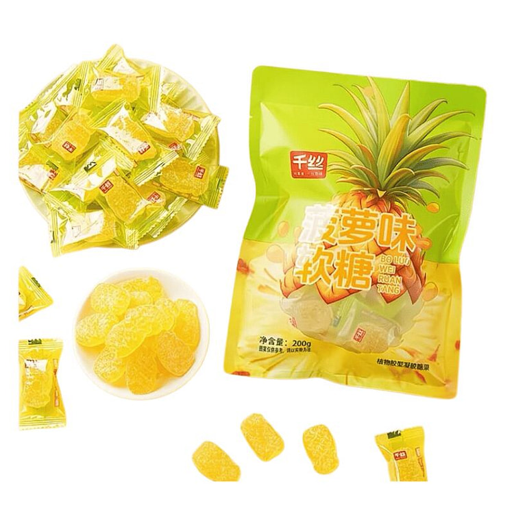 千丝 菠萝味软糖水果软糖 1袋 200 克