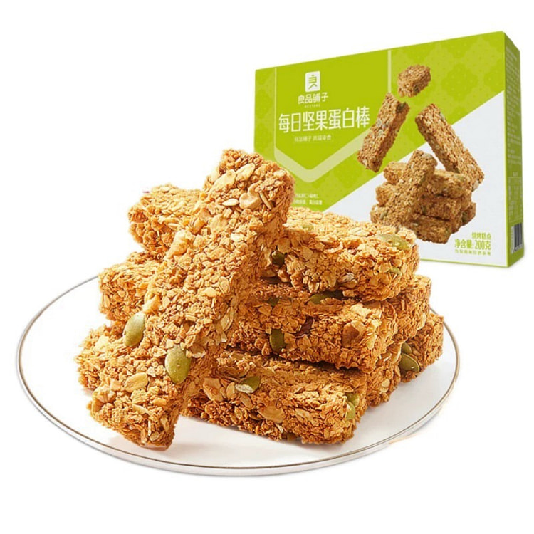 良品铺子每日坚果蛋白棒燕麦谷物棒饱腹零食200g