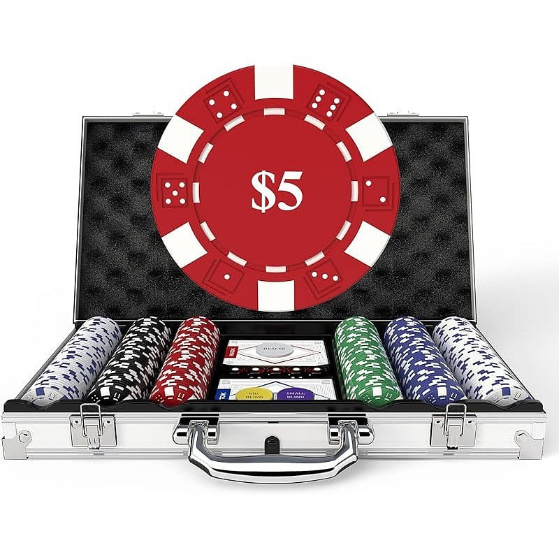 300pcs 11.5g Dice Poker Chips with Denomination 1 count