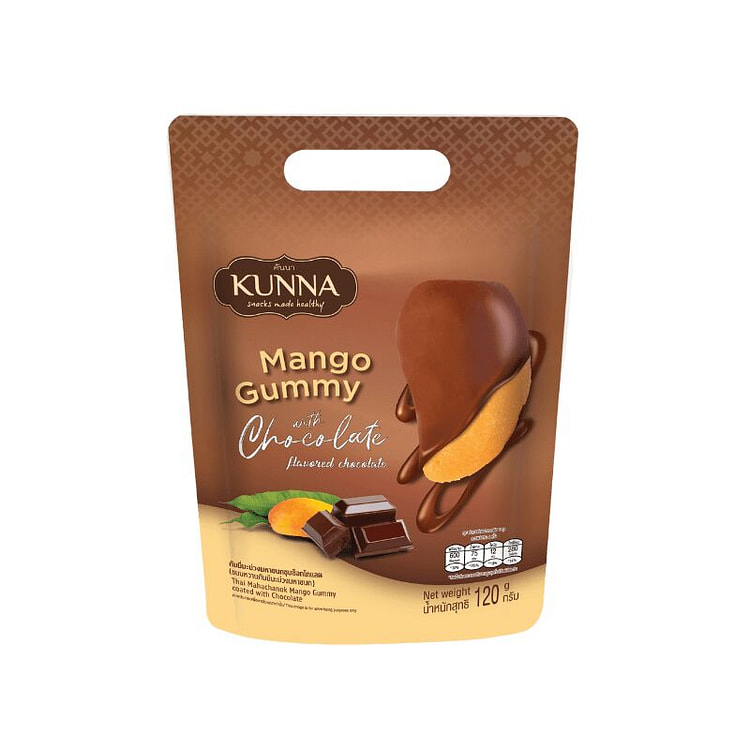 KUNNA Mango Gummy Coated with Chocolate 120g 1 each