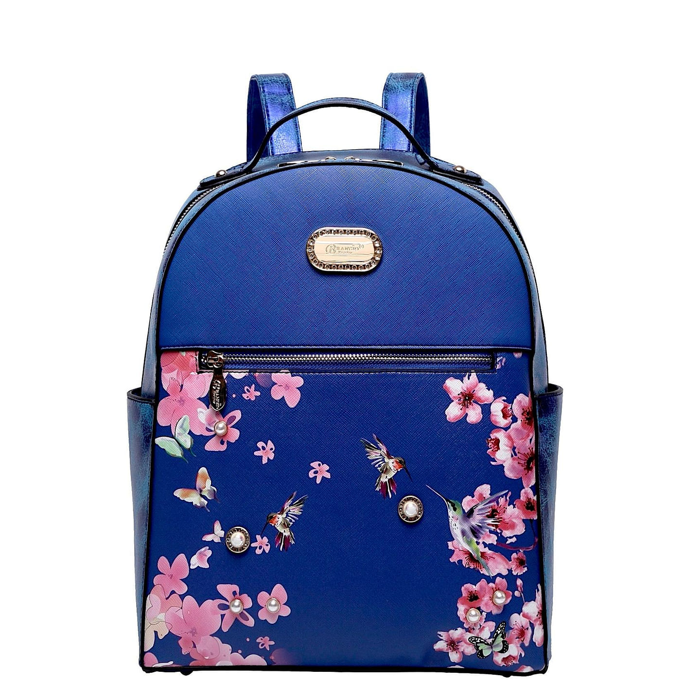 Hummingbird Crystal Laced Vegan Backpack + Wallet [KPB9558+KPC8828-RB] 1 each