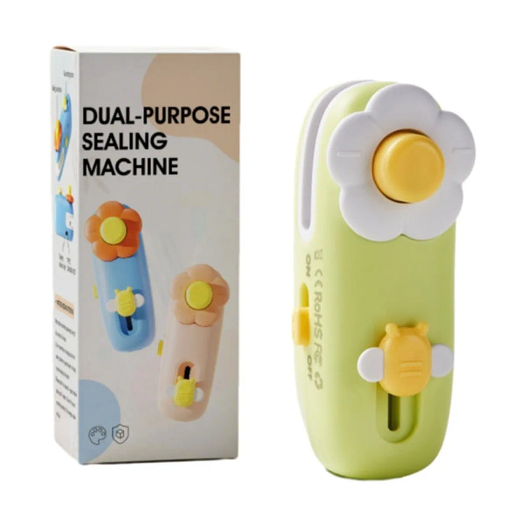 2-In-1 Mini Plastic Sealing Machine - Green 1 count