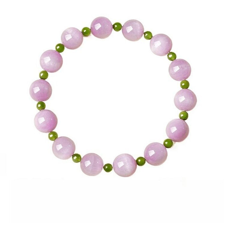 宫里上新 水晶手串天然紫色水晶紫锂辉手链 9MM 1 盒