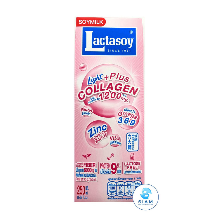 Lactasoy Light Plus Collagen Thai Soy Milk, 250 mL 8.45 fl.oz