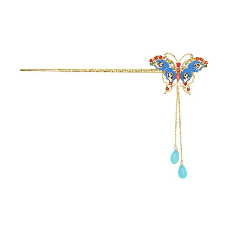 Palace Museum Butterfly Fortune Hairpin 19.2cm 1 box