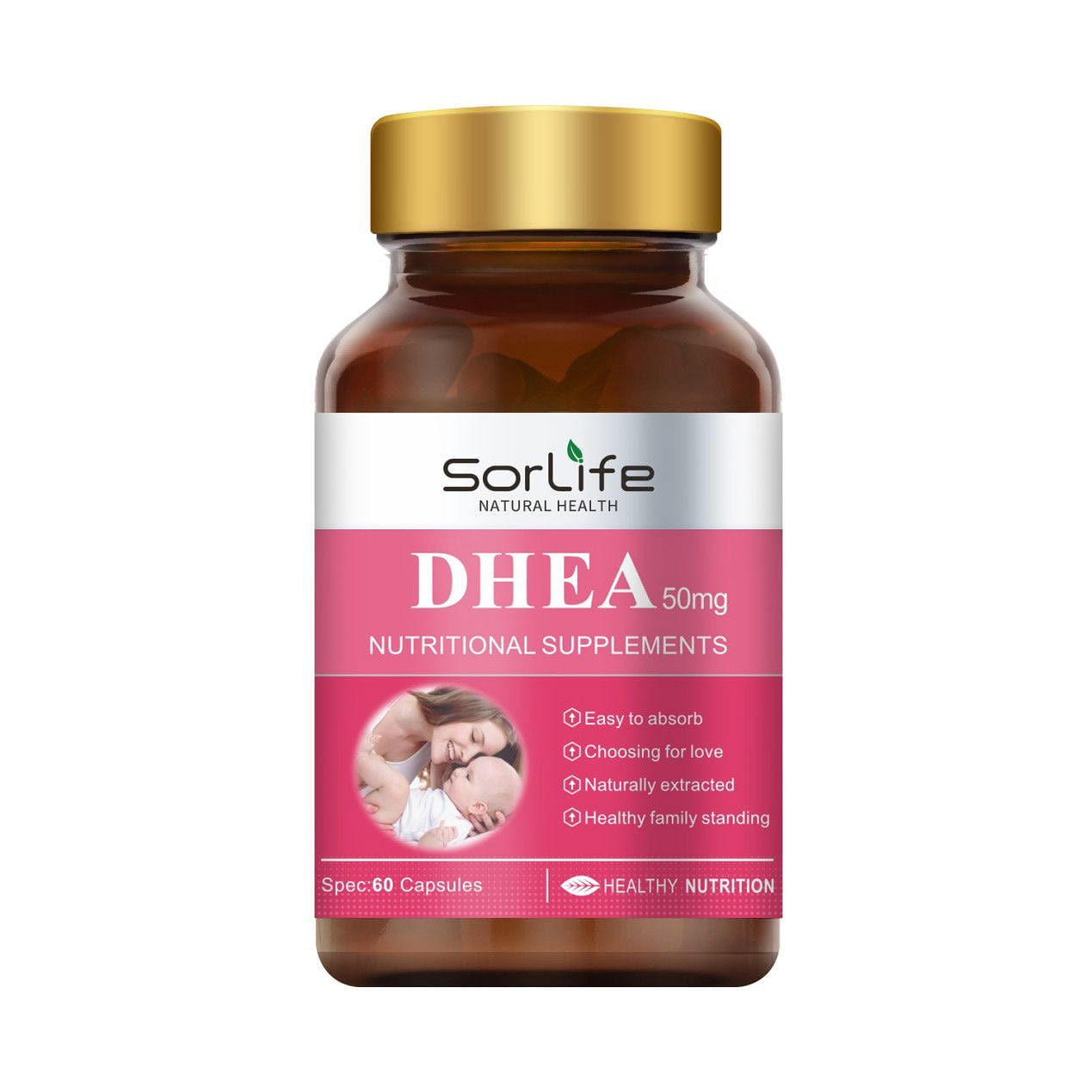 SorlfeDHEA Capsules for Female Ovarian Care: 60 ca 1 bottle