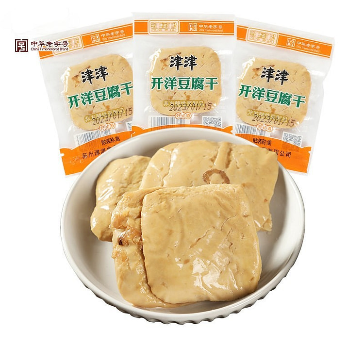 津津 苏州特产 开洋豆腐干（约31袋） 500 克