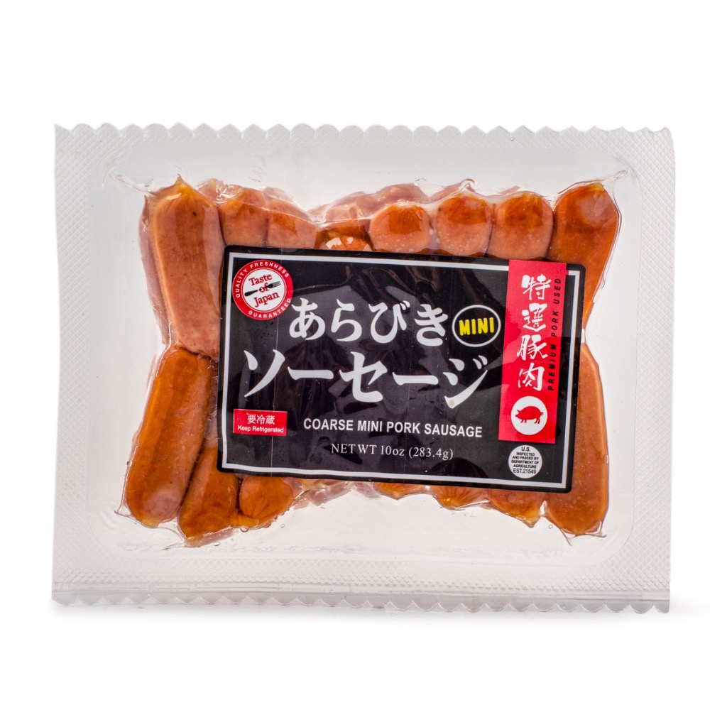 Taste of Japan Coarse Mini Pork Sausage, Frozen Weee!