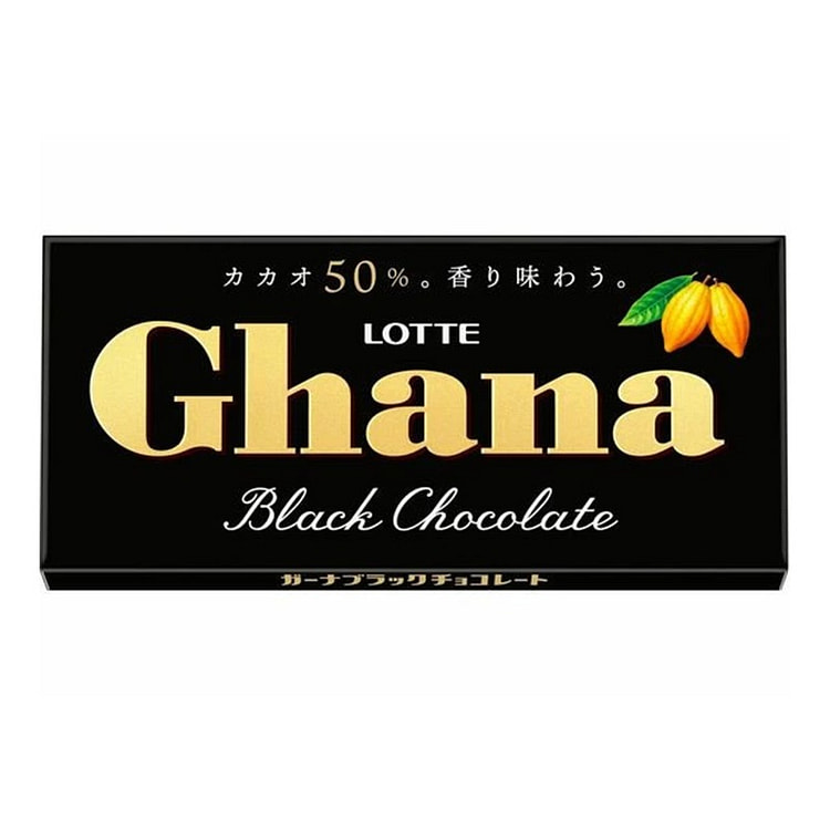 乐天 Ghana 加纳黑 可可 巧克力 一盒 50g