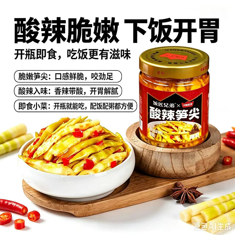 Hot and sour bamboo shoots 1 bottle of 238g1 bottl 238 g