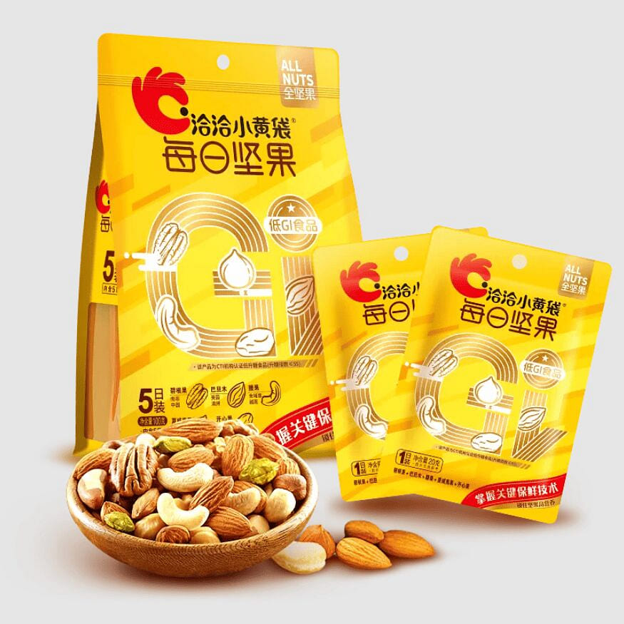 Qiaqia Yellow Bag Low GI Daily Pure Nuts 100g 100 g