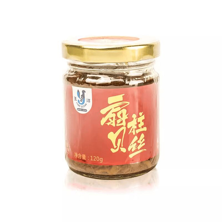 玉洋 即食扇贝柱丝瑶柱丝罐头120g*1罐 120 克