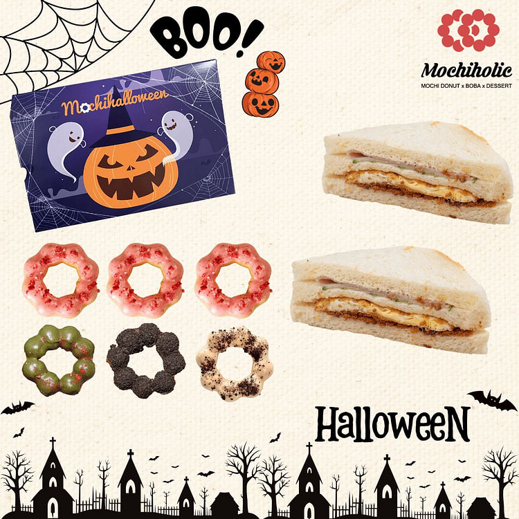 Halloween l Box 6pcs donuts & 2 TW Sandwich Combo 1 each