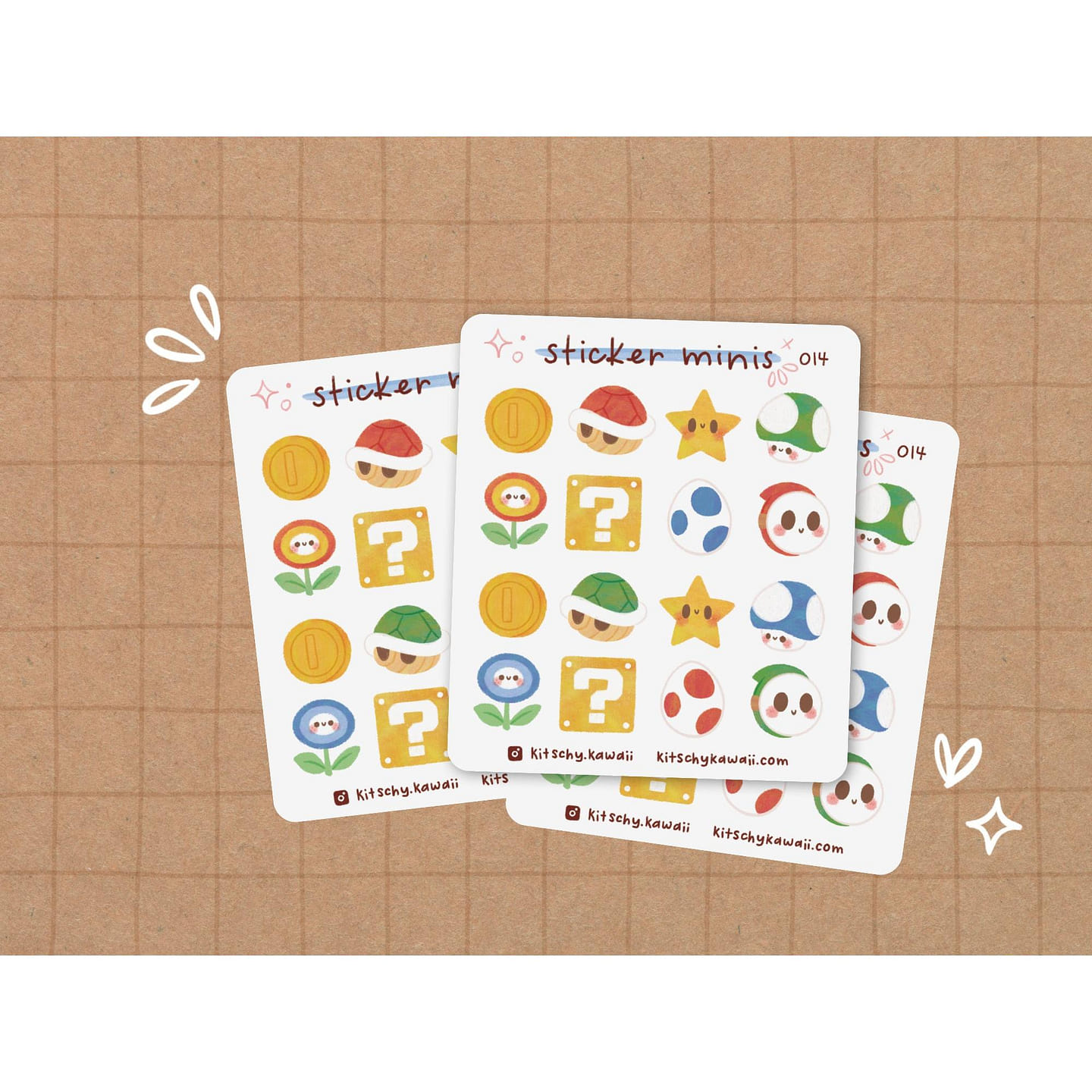 Mario Mini Sticker Sheet 1 each
