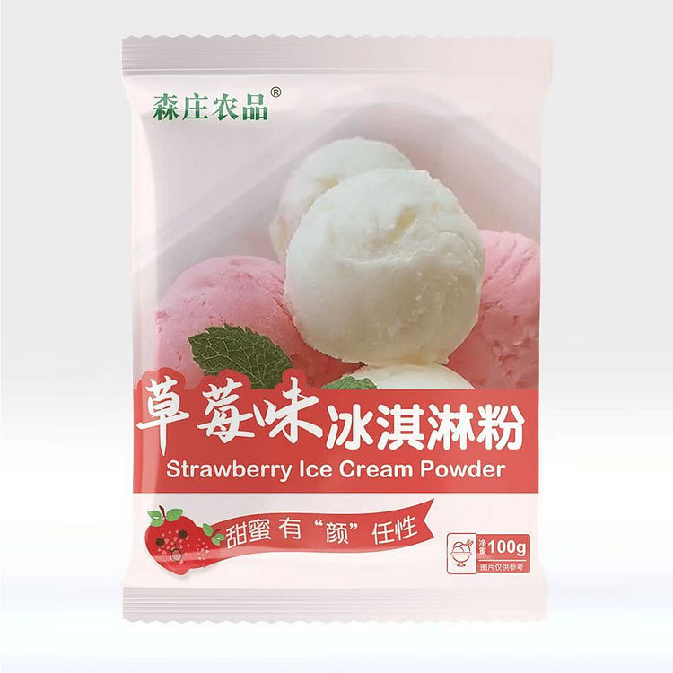 Ice cream powder with strawberry flavor 100g 100 g