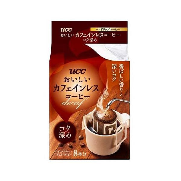 UCC无咖啡因滴滤式咖啡粉（醇香浓郁）8杯分