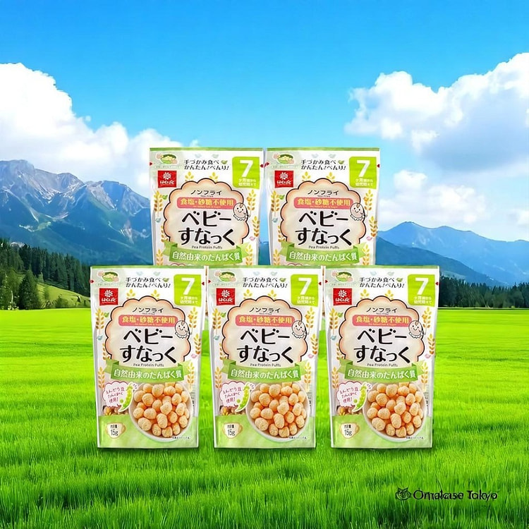 Hakubaku 婴儿零食豌豆蛋白泡芙15gx5包