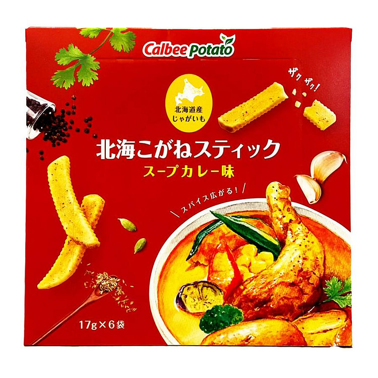 卡乐比 北海黄金薯条 汤咖喱味 6袋