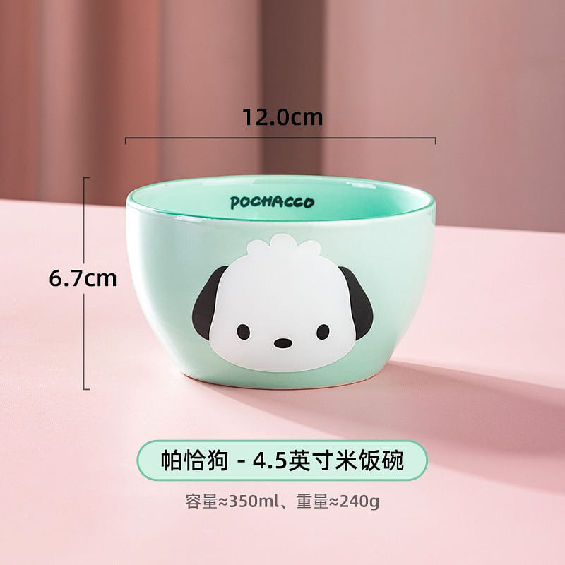 Sanrio Ceramic Bowl Cartoon Cuteness 4.5 Inches – Pochacco 1 each